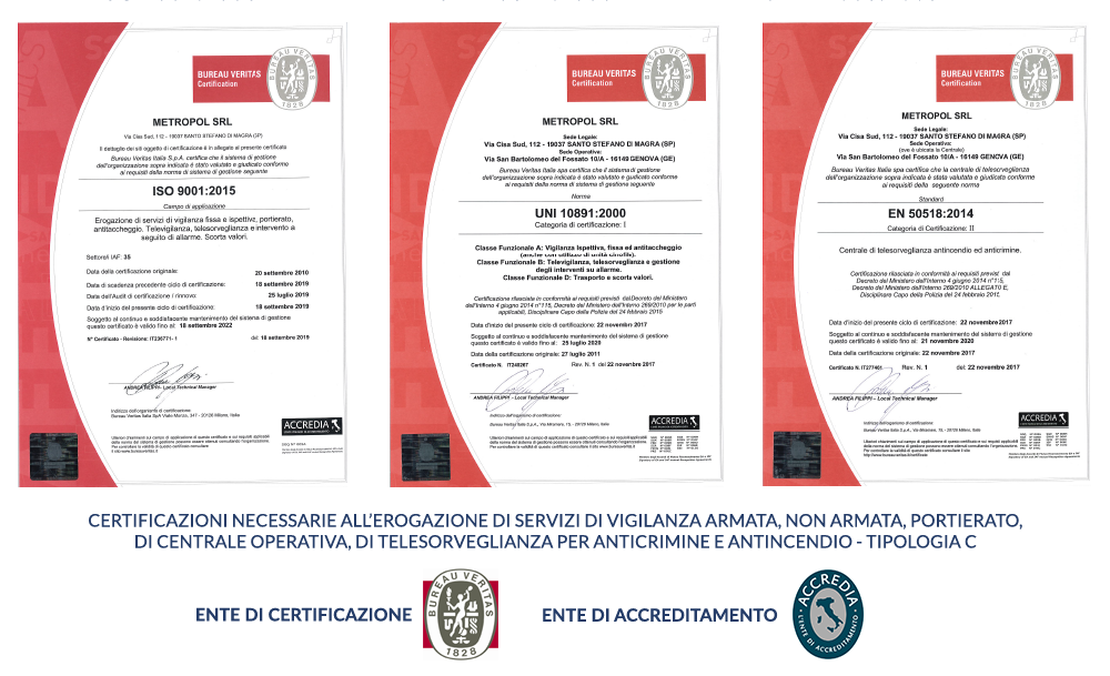 Certificazioni